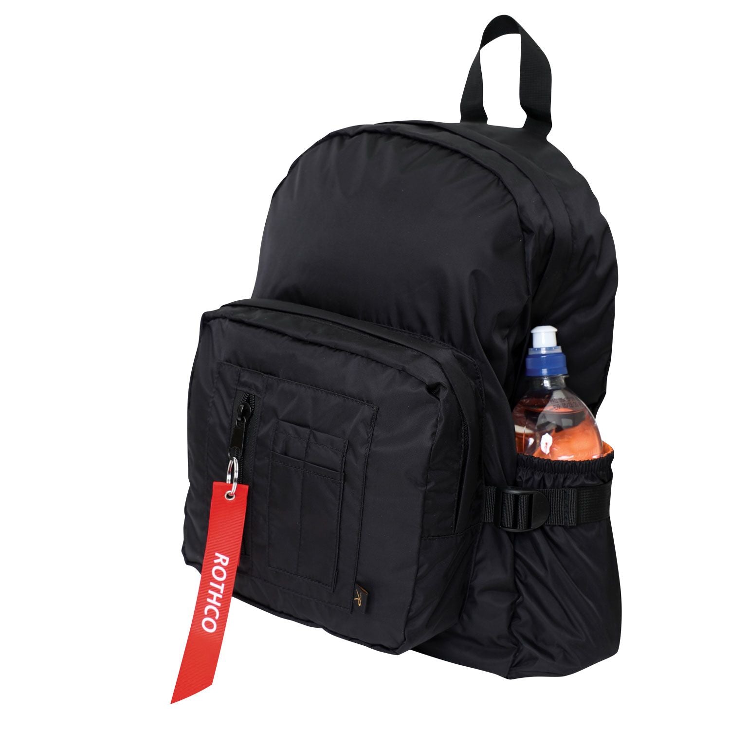 Mochila MA-1 Bomber negra, 23 L, cierre doble y bolsillos laterales