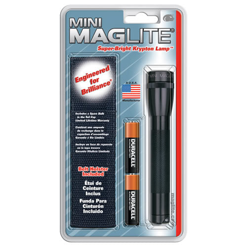 Linterna Mini Maglite AA Combo negra con funda
