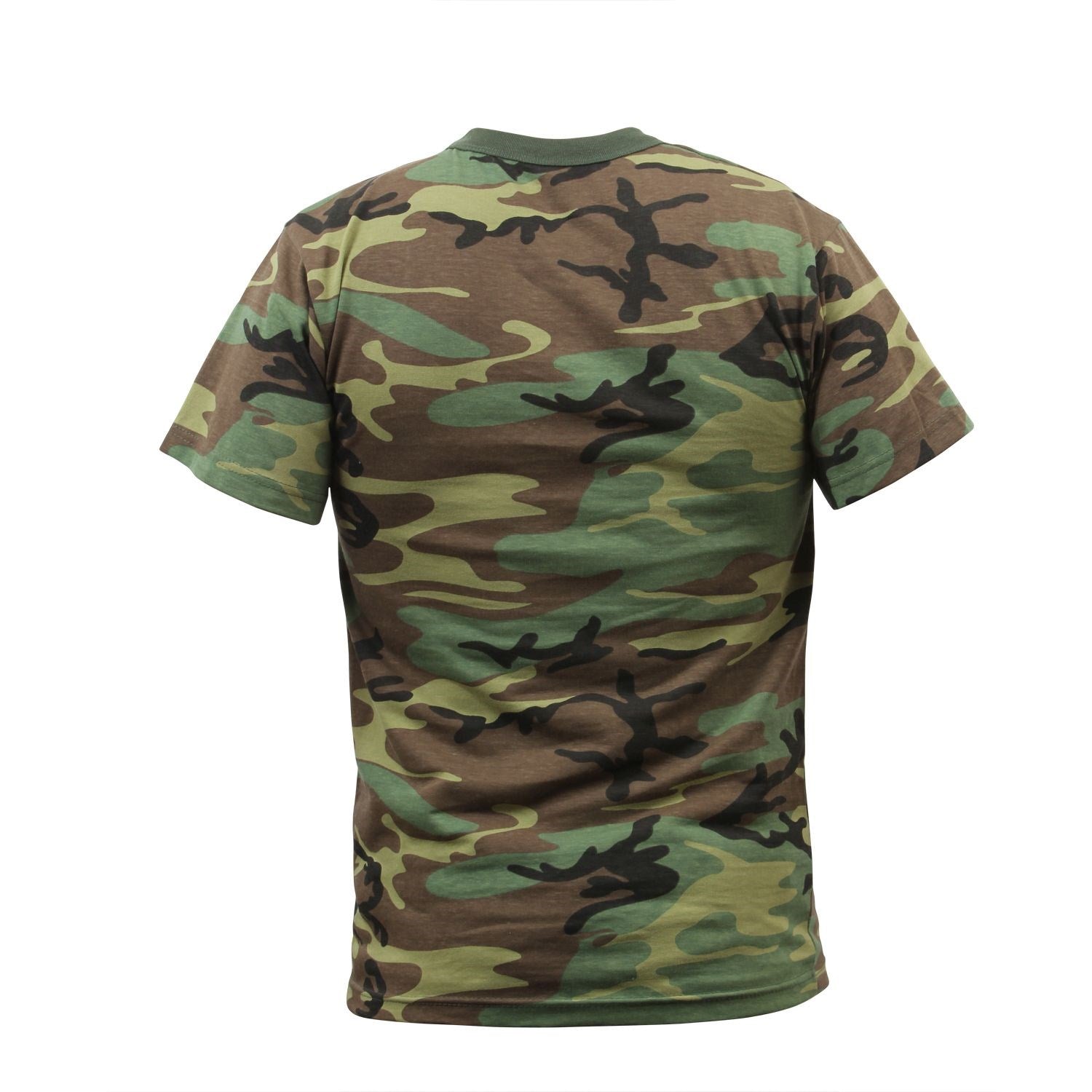 Camiseta infantil Woodland en tejido heavyweight con patrón camuflaje, 60% algodón 40% poliéster