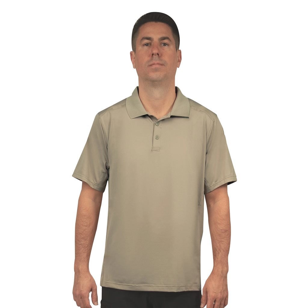Polo TACTICAL PERFORMANCE manga corta color SILVER TAN 92% poliéster 8% elastano