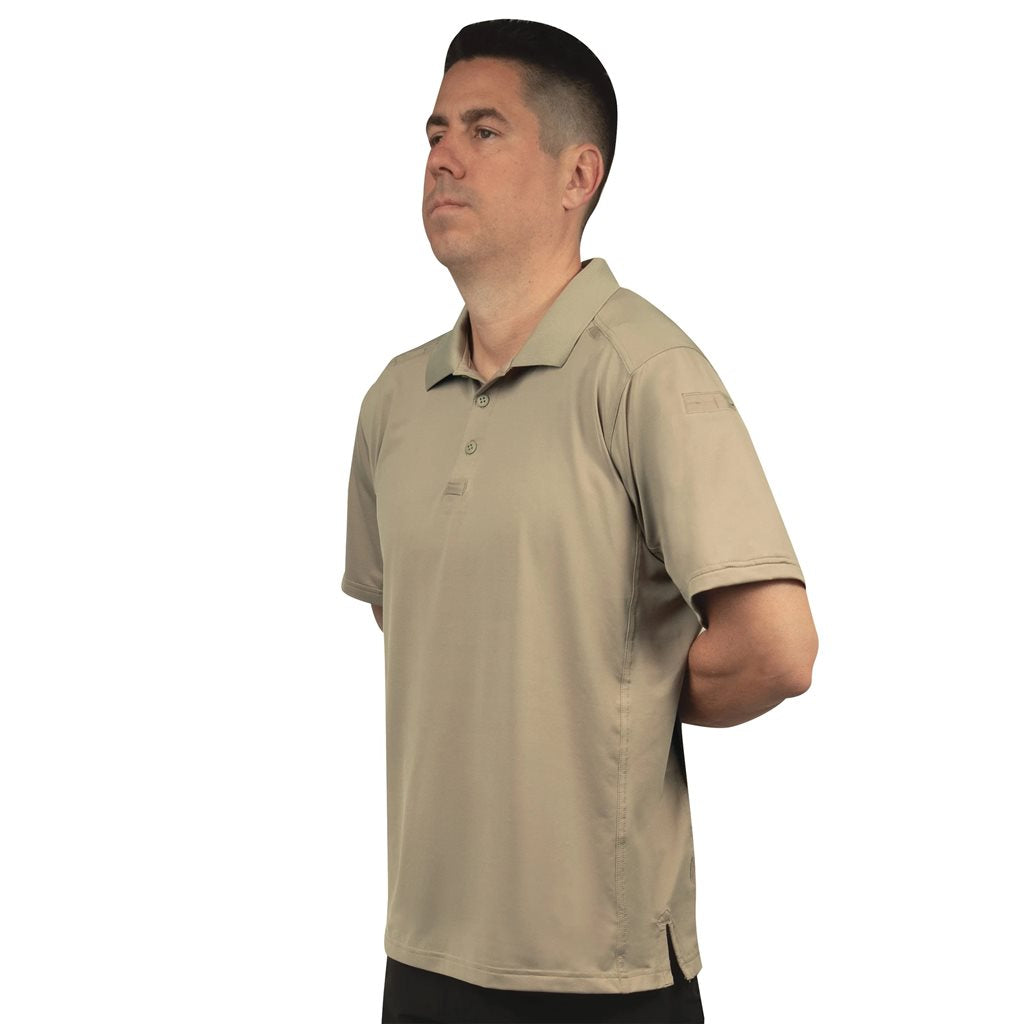 Polo TACTICAL PERFORMANCE manga corta color SILVER TAN 92% poliéster 8% elastano