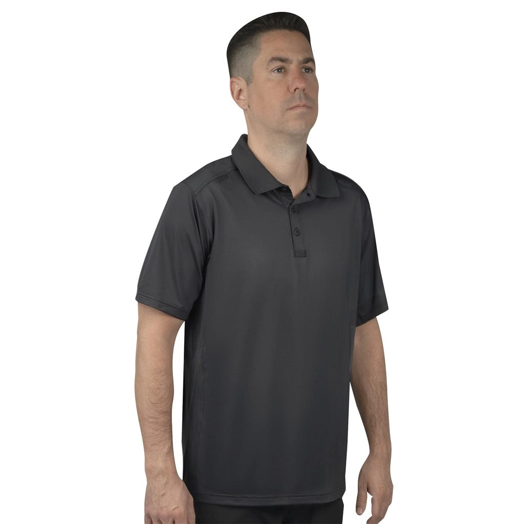 Polo TACTICAL PERFORMANCE manga corta gris carbón, tejido 92% poliéster y 8% spandex