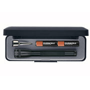 Linterna Mini Maglite negra con clip, aluminio, 2 pilas AAA