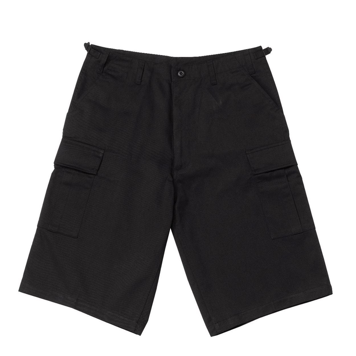 Pantalones cortos Fatigue Xtra Long negros, diseño inspirado en BDU