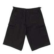 Pantalones cortos Fatigue Xtra Long negros, diseño inspirado en BDU