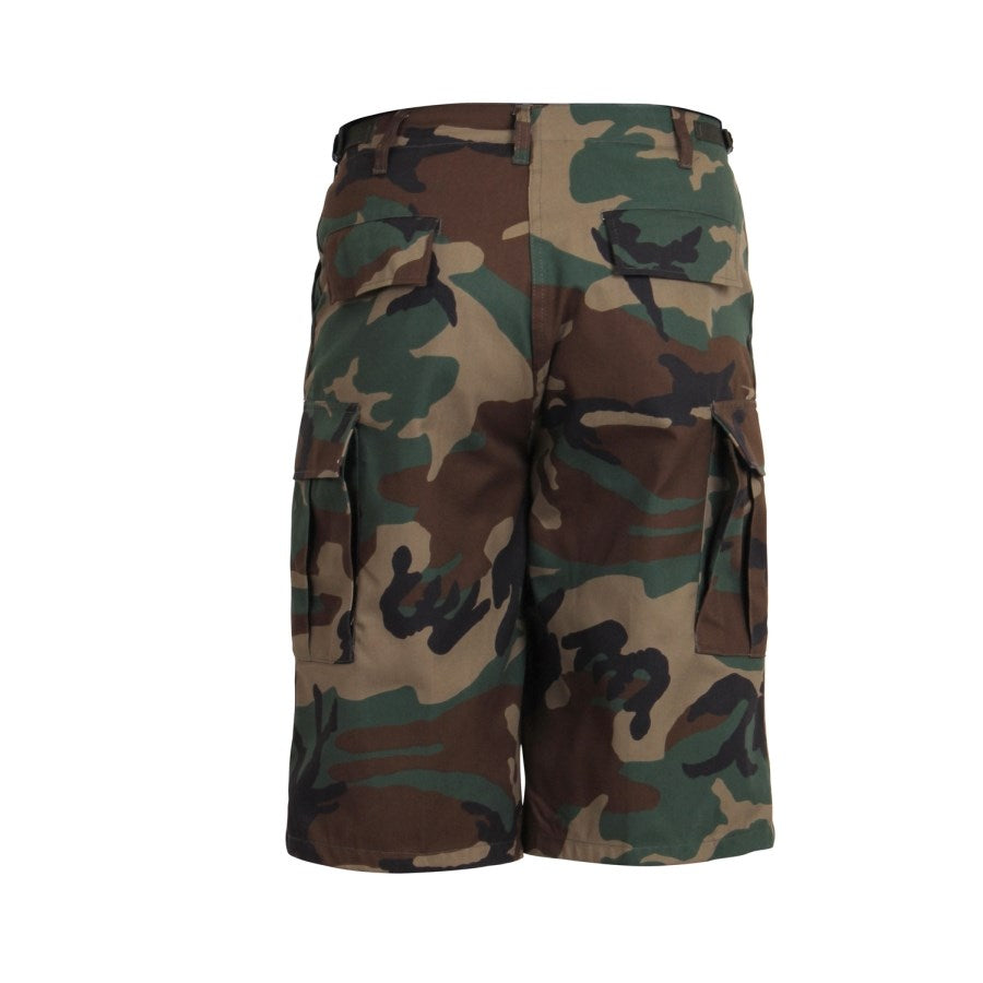 Pantalones cortos Fatigue Xtra Long Woodland estilo BDU con perneras alargadas
