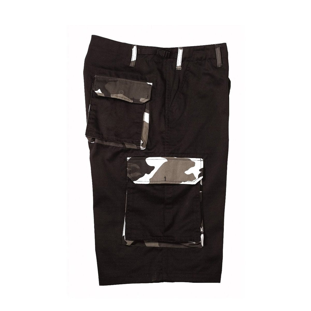 Pantalones cortos FATIGUE XTRA UTRA FORCE negros estilo BDU con perneras alargadas