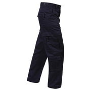 Pantalones EMT azul marino con múltiples bolsillos y bolsillo para tijeras