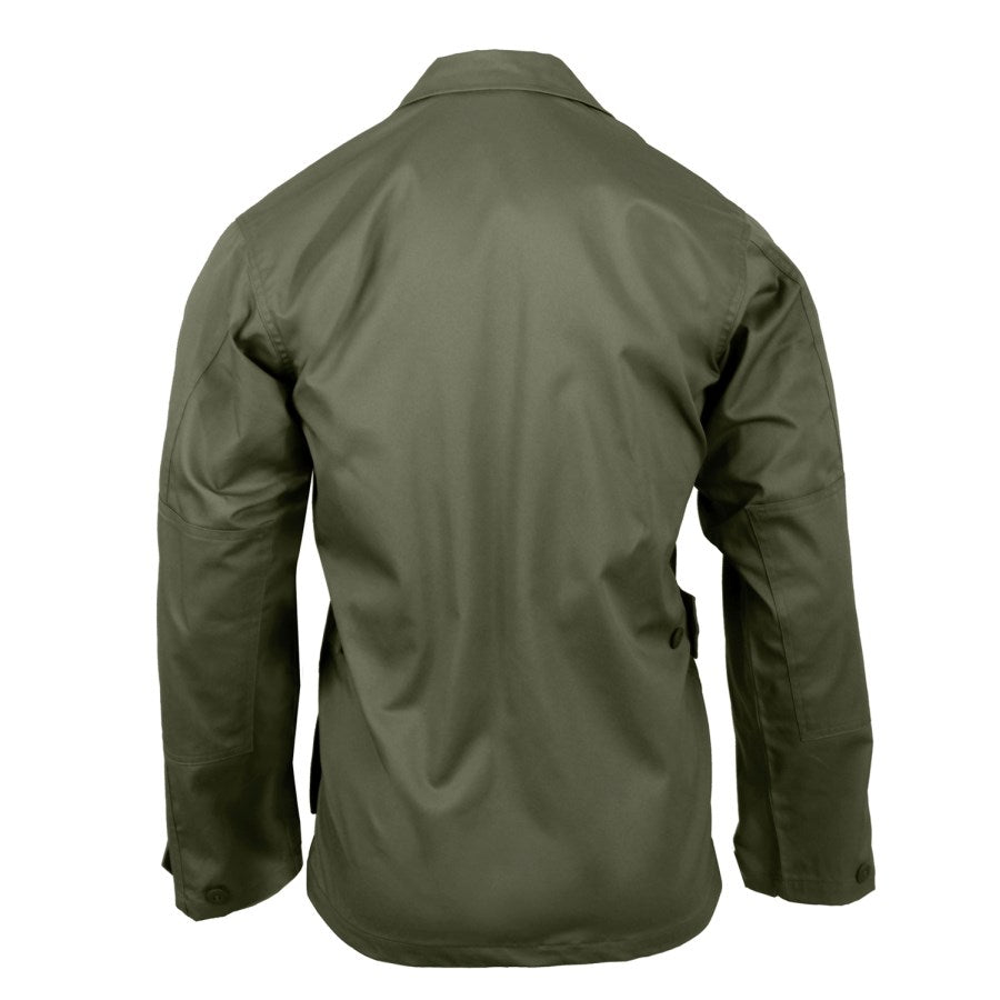 Blusa tipo BDU Rothco en verde, confección robusta y alta estabilidad de color