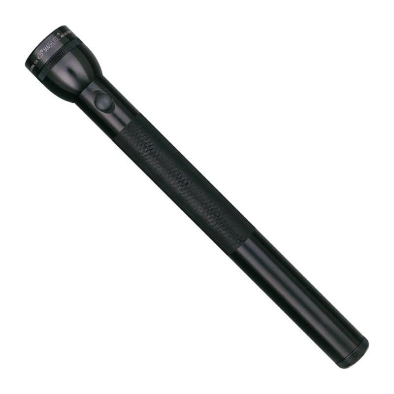 Linterna Maglite 5-D negra, cuerpo de aluminio, reflector 55 mm