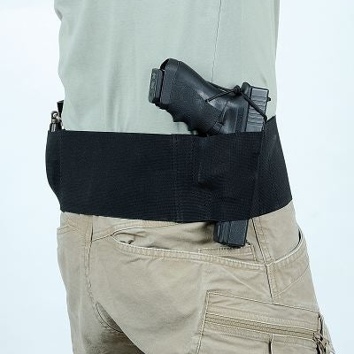 Cinturón para porte oculto reversible negro 790DASTA, correa elástica y hebilla metálica