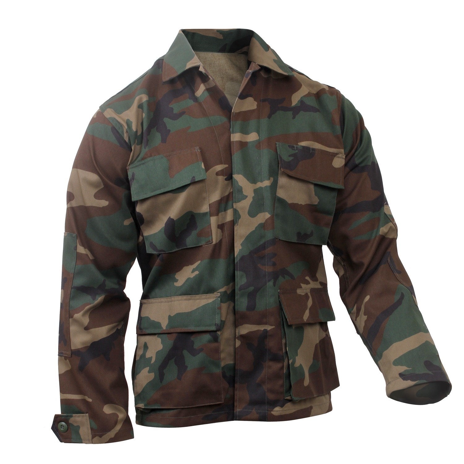 Chaqueta BDU Woodland Rothco en camuflaje, confección de calidad