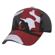 Gorra baseball Supreme Low camuflaje rojo de seis paneles