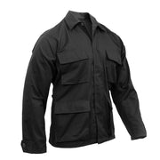 Blusa tipo BDU US negra Rothco - vista frontal