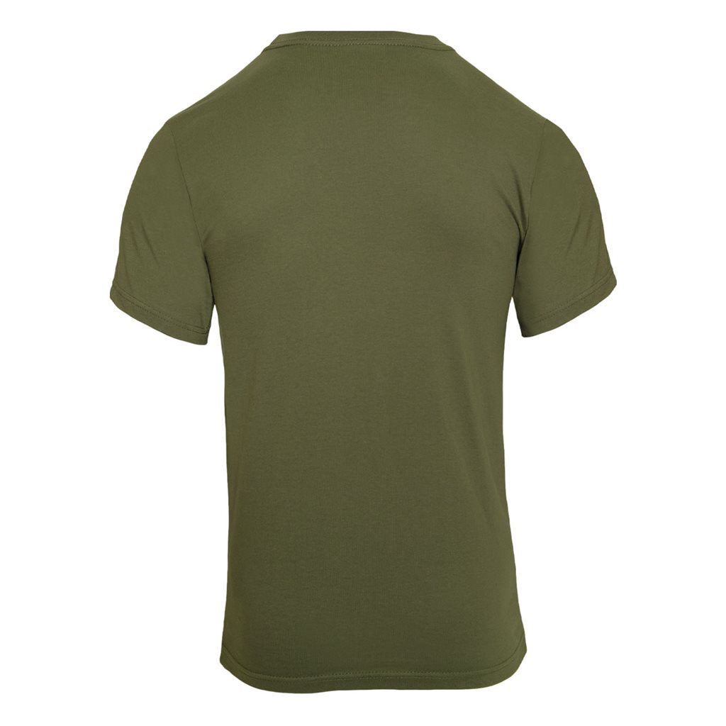Camiseta verde de algodón Rothco que combina con pantalones BDU y Cargo