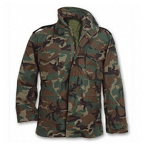 Parka US M65 con forro WOODAND - parka militar ROTHCO vista frontal