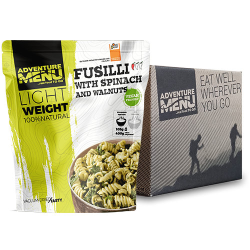 Fusilli con Espinacas y Nueces Porción Grande ADM 158g/600g