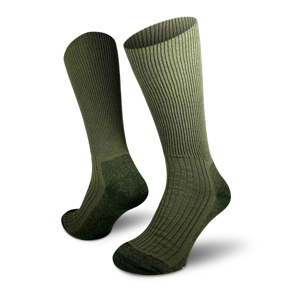 Calcetines térmicos verdes vz.2000 AČR para botas altas (52% acrílico, 25% lana, 22% poliamida, 1% elastano)