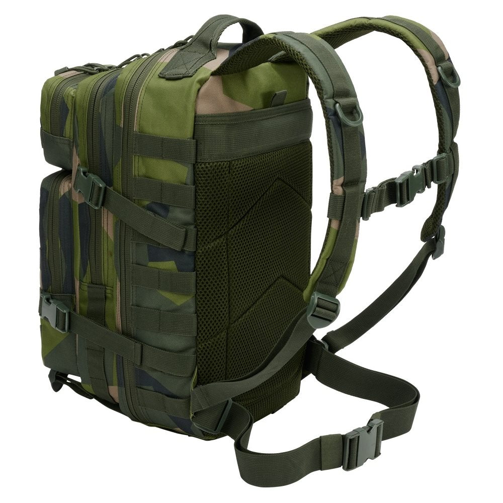 Mochila táctica US Cooper verde con 2 compartimentos principales y 2 bolsillos frontales, poliéster 600D