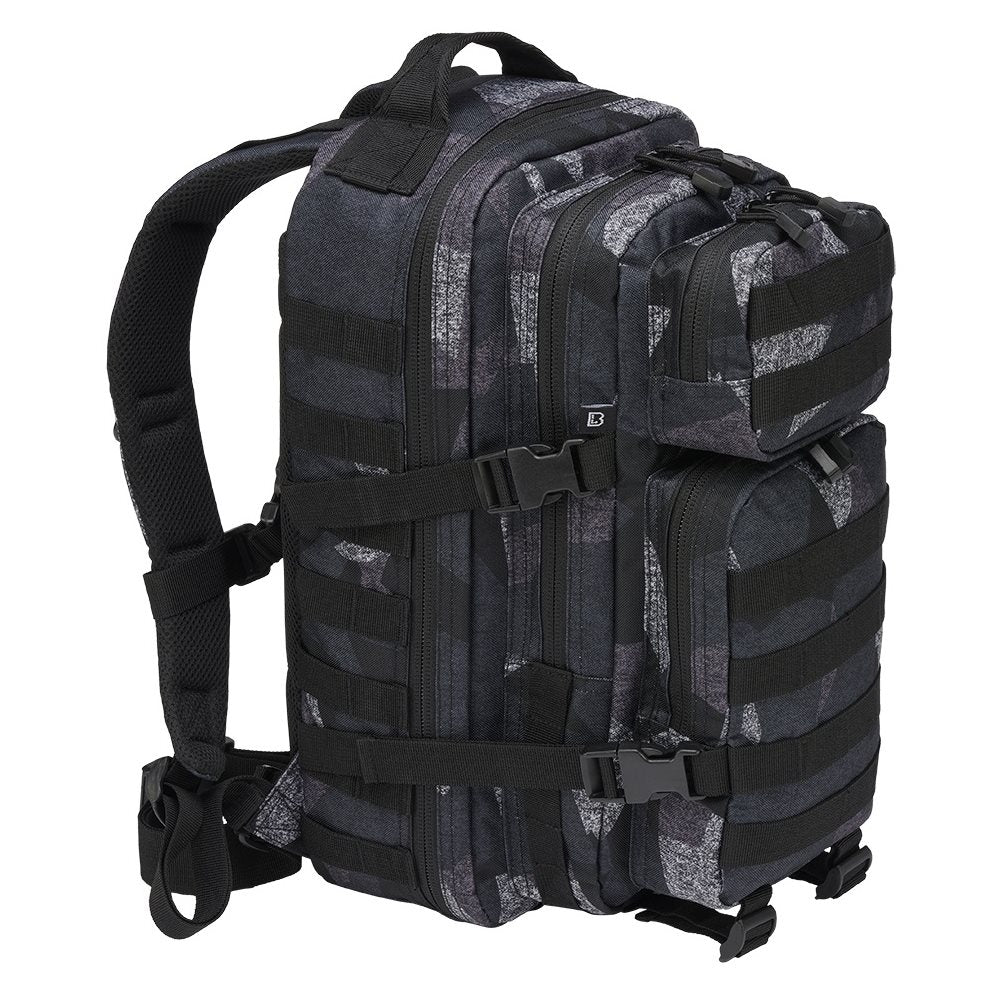 Mochila táctica US Cooper verde con 2 compartimentos principales y 2 bolsillos frontales, poliéster 600D