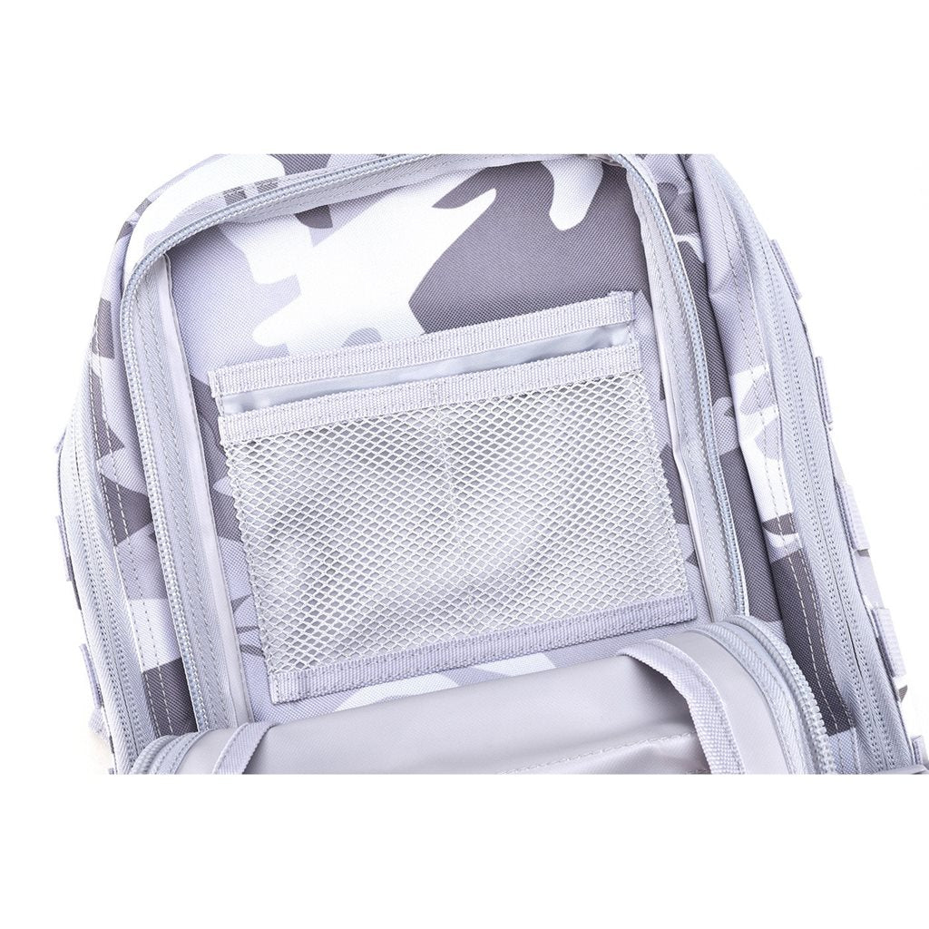 Mochila táctica US Cooper verde con 2 compartimentos principales y 2 bolsillos frontales, poliéster 600D