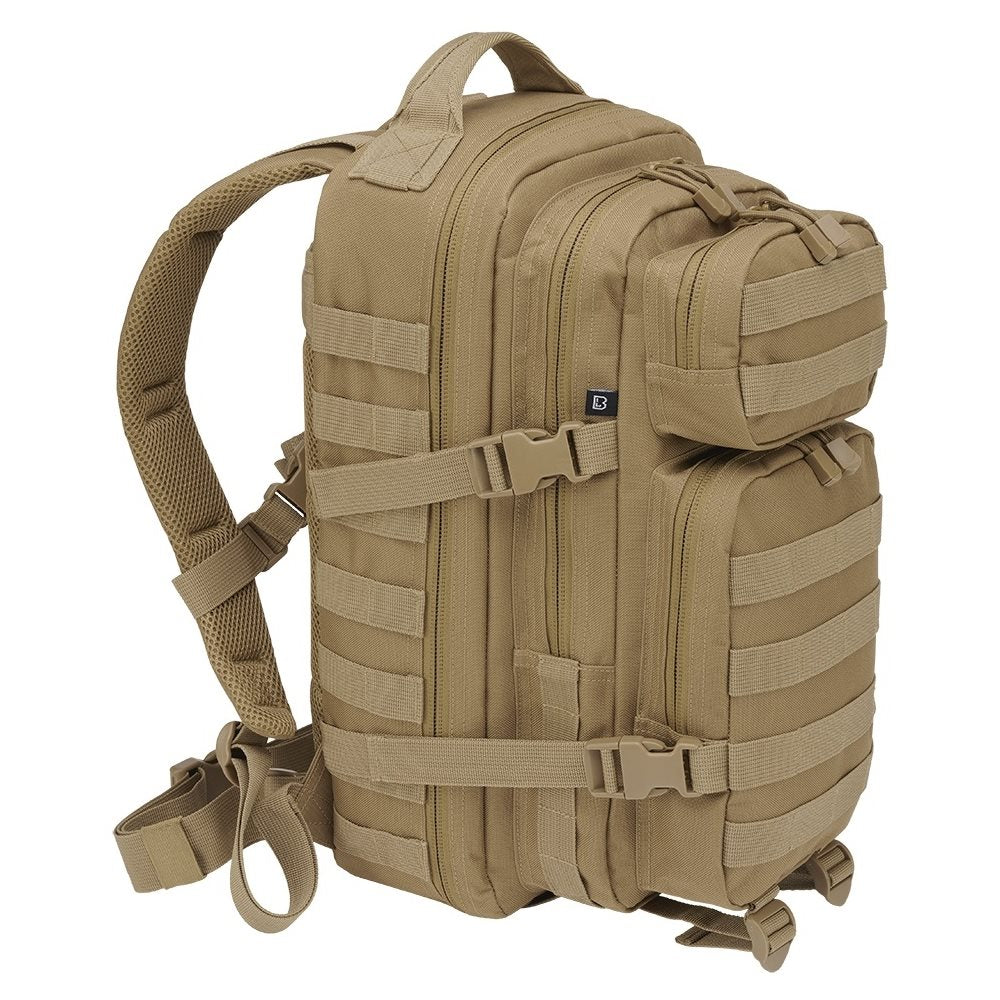Mochila táctica US Cooper verde con 2 compartimentos principales y 2 bolsillos frontales, poliéster 600D