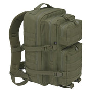 Mochila US COOPER grande verde en poliéster 600D con recubrimiento, dos compartimentos y bolsillos frontales