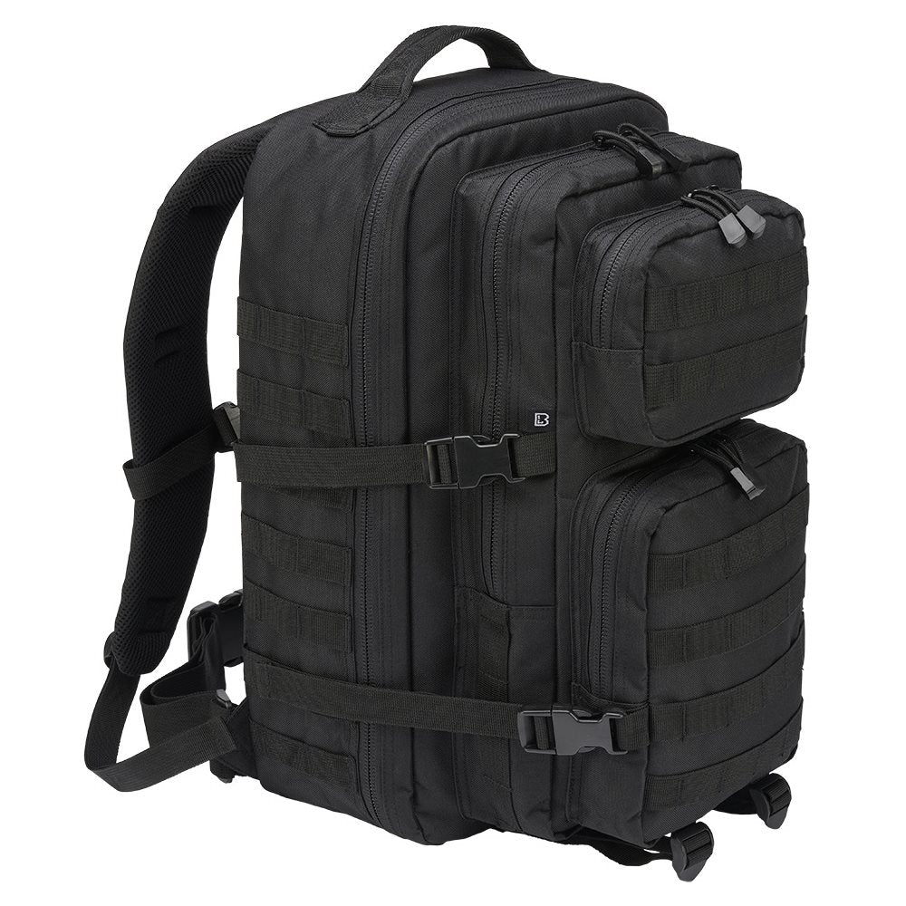 Mochila US COOPER grande verde en poliéster 600D con recubrimiento, dos compartimentos y bolsillos frontales