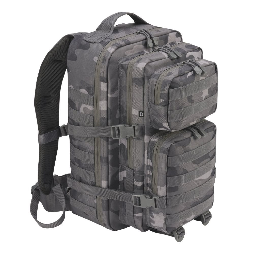 Mochila US COOPER grande verde en poliéster 600D con recubrimiento, dos compartimentos y bolsillos frontales