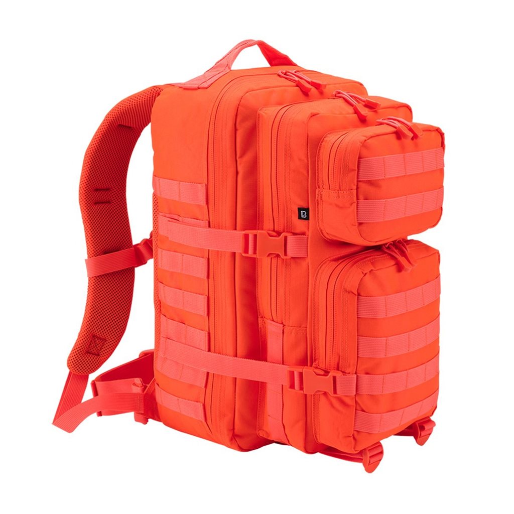 Mochila US COOPER grande verde en poliéster 600D con recubrimiento, dos compartimentos y bolsillos frontales