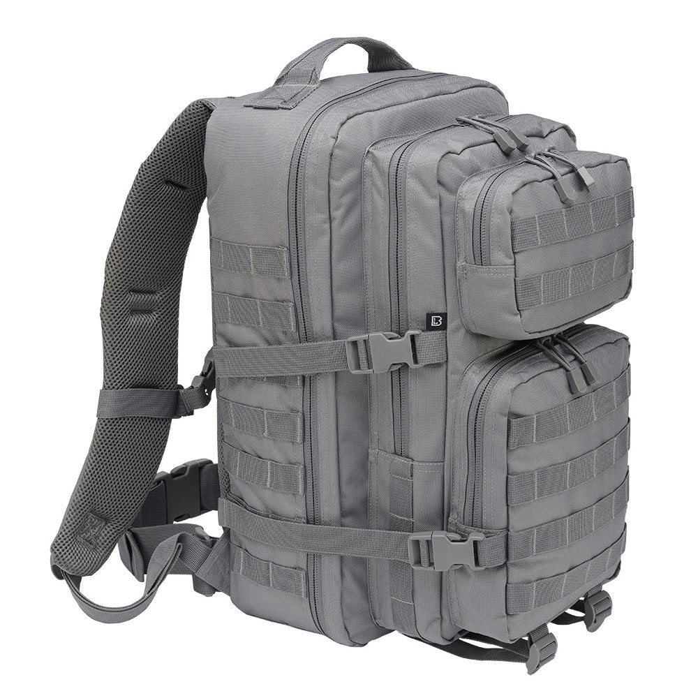 Mochila US COOPER grande verde en poliéster 600D con recubrimiento, dos compartimentos y bolsillos frontales