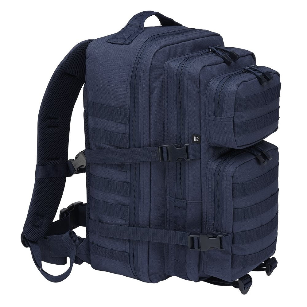 Mochila US COOPER grande verde en poliéster 600D con recubrimiento, dos compartimentos y bolsillos frontales