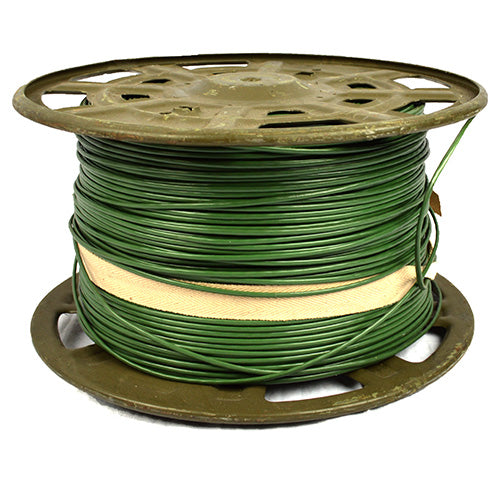 Bobina de cable unipolar AČR 500 m, estañado y recubierto en plástico verde