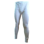 Pantalón térmico largo JITEX GOBIS S01 blanco, tejido canalé 100% algodón, cintura elástica