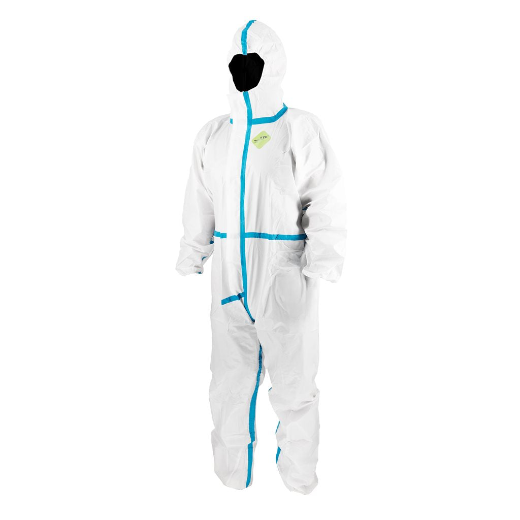 Mono protector desechable OVERA TTK blanco con capucha