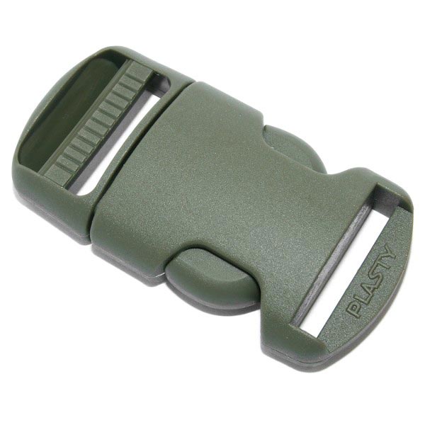 Hebilla plástica verde completa para cinta 25 mm - ID 8020954