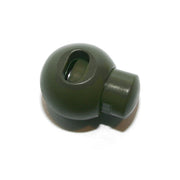 Tope de cordón bola de plástico verde, 22 x 17 x 15 mm