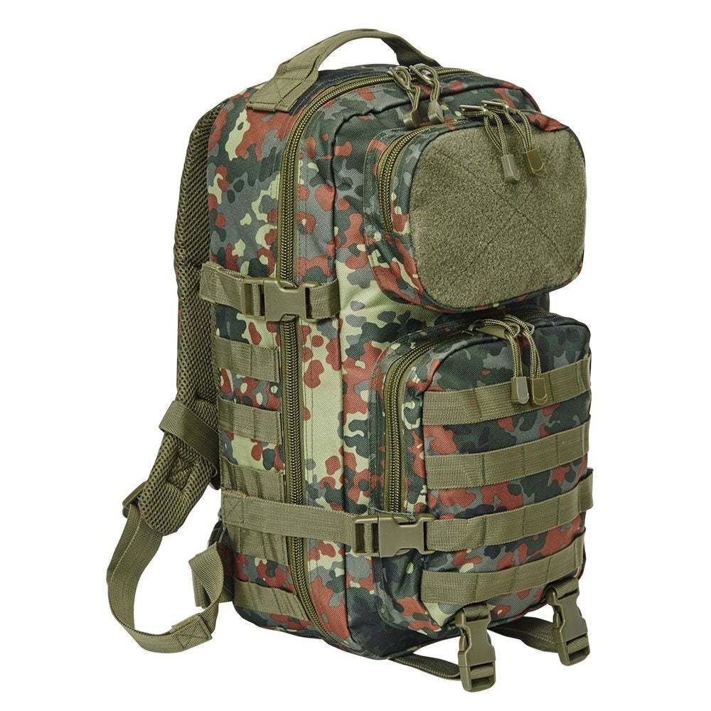Mochila táctica US Cooper Velcro en poliéster 600D con panel de velcro y dos bolsillos frontales