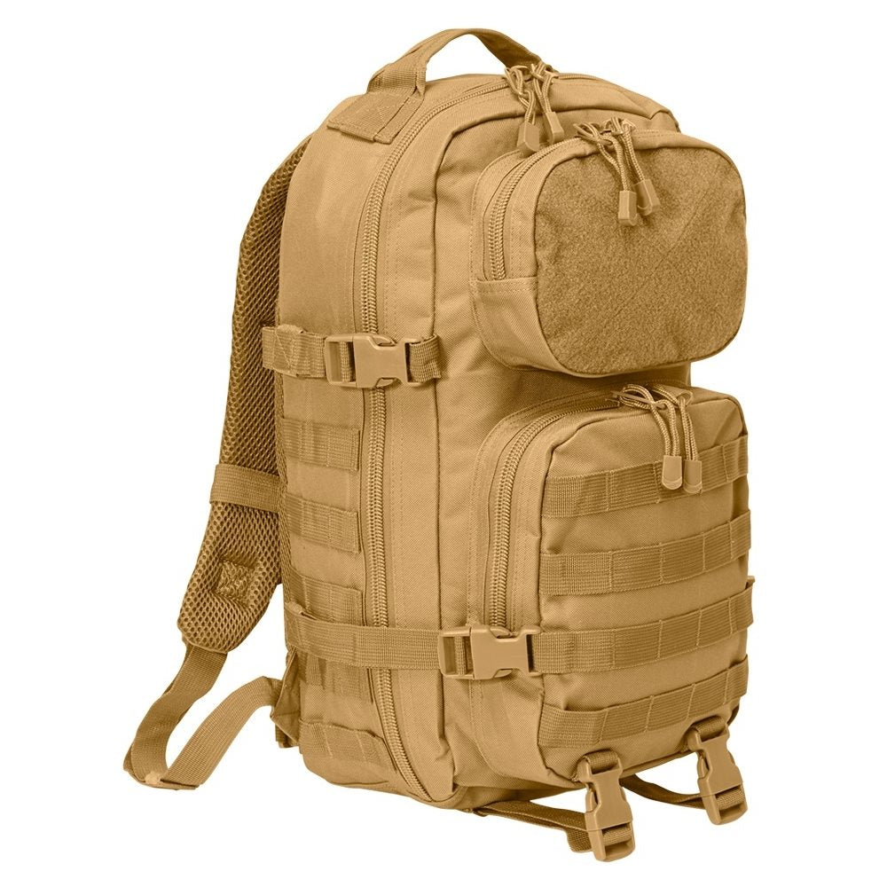 Mochila táctica US Cooper Velcro en poliéster 600D con panel de velcro y dos bolsillos frontales