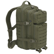 Mochila tactica US Cooper Lasercut verde en poliester 600D con corte laser y varios compartimentos