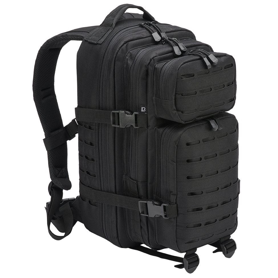 Mochila tactica US Cooper Lasercut verde en poliester 600D con corte laser y varios compartimentos