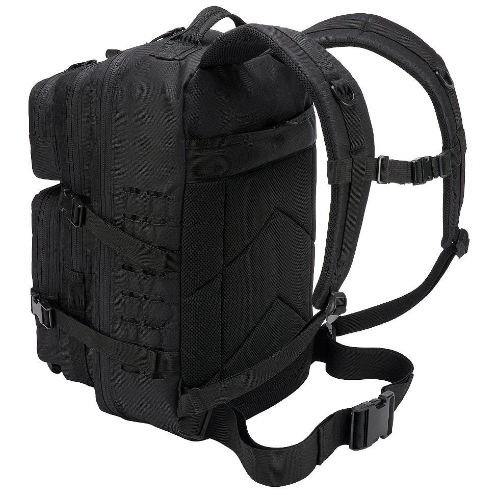 Mochila táctica US COOPER LASERCUT verde con paneles recortados con láser y múltiples bolsillos