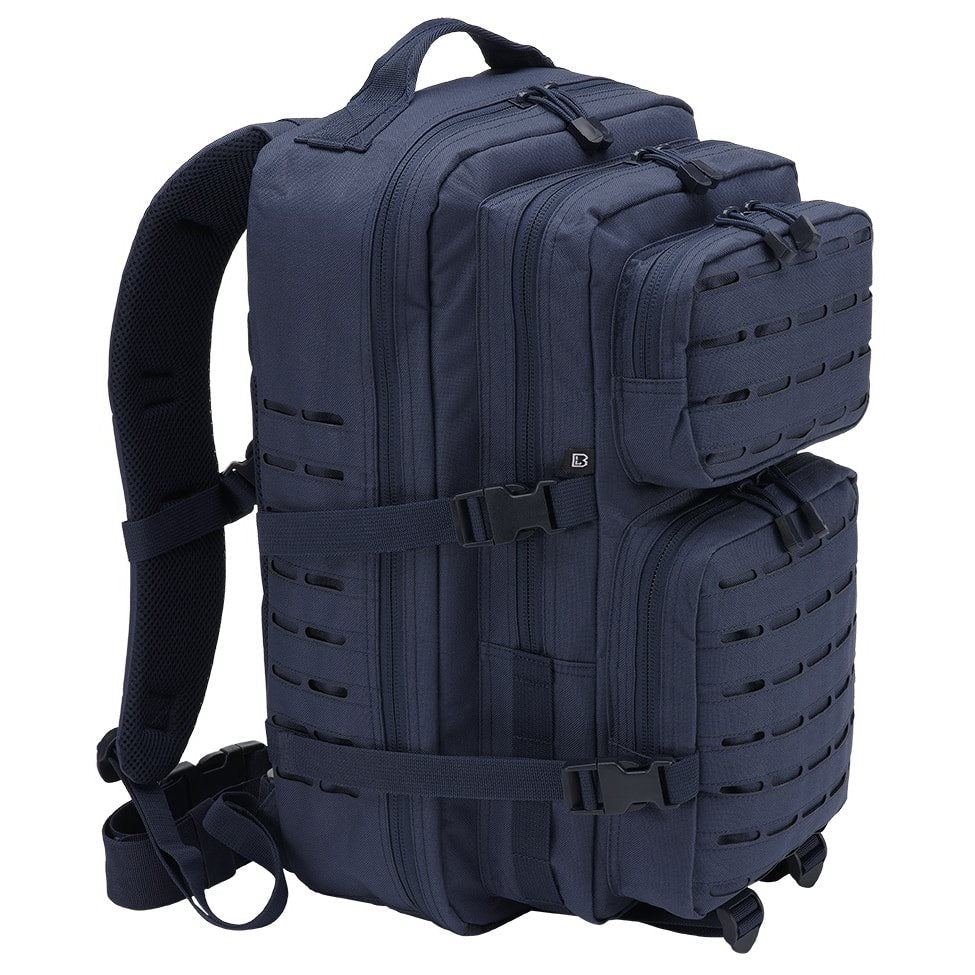 Mochila táctica US COOPER LASERCUT verde con paneles recortados con láser y múltiples bolsillos