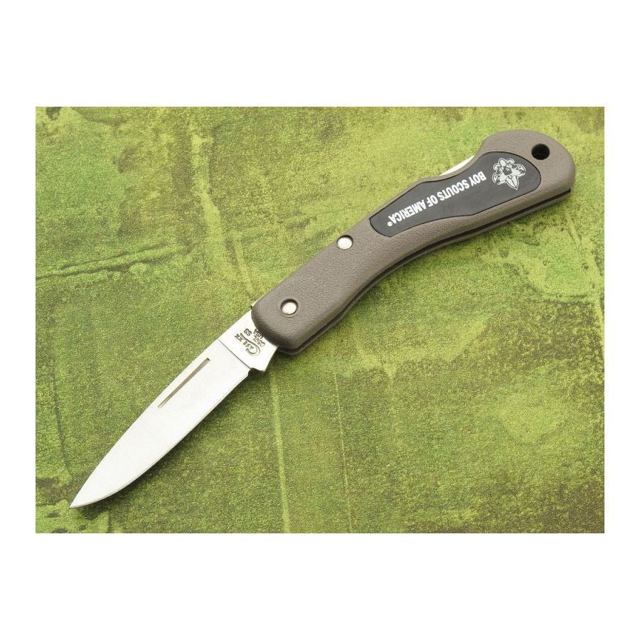 Navaja plegable Mini Blackhorn scout, hoja lisa de acero quirúrgico y mango Zytel