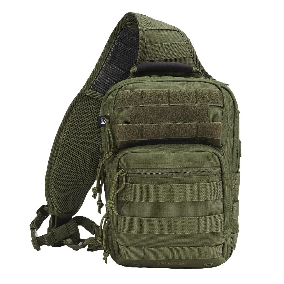 Bolsa bandolera US COOPER SLING verde, 8 L, poliéster 600D, MOLLE/PALS, funda para tablet