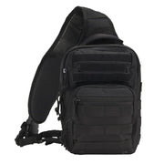 Bolsa bandolera US Cooper Sling negra 8 l en poliester 600D con sistema MOLLE/PALS y funda para tablet