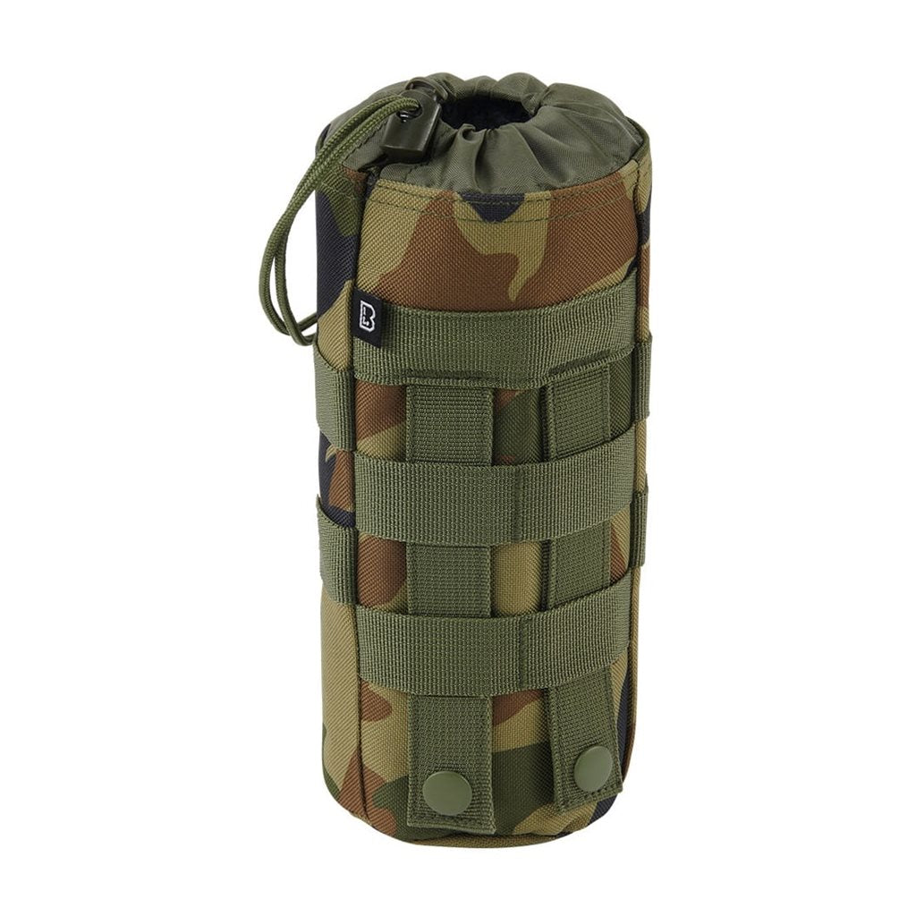 Funda para botella 0,5-1 l MOLLE verde en poliéster 600D, compatible con MOLLE/PALS y fijación al cinturón