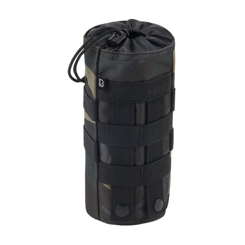 Funda para botella 0,5-1 l MOLLE verde en poliéster 600D, compatible con MOLLE/PALS y fijación al cinturón