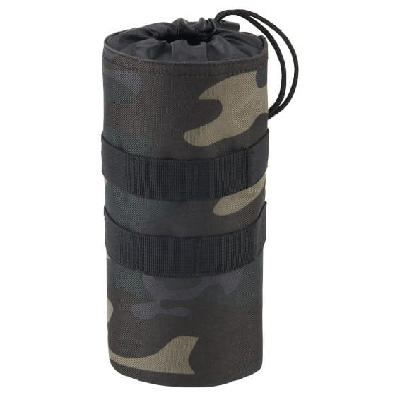 Funda para botella 0,5-1 l MOLLE verde en poliéster 600D, compatible con MOLLE/PALS y fijación al cinturón