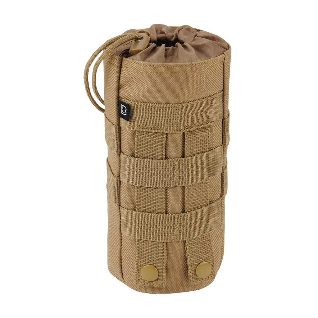 Funda para botella 0,5-1 l MOLLE verde en poliéster 600D, compatible con MOLLE/PALS y fijación al cinturón